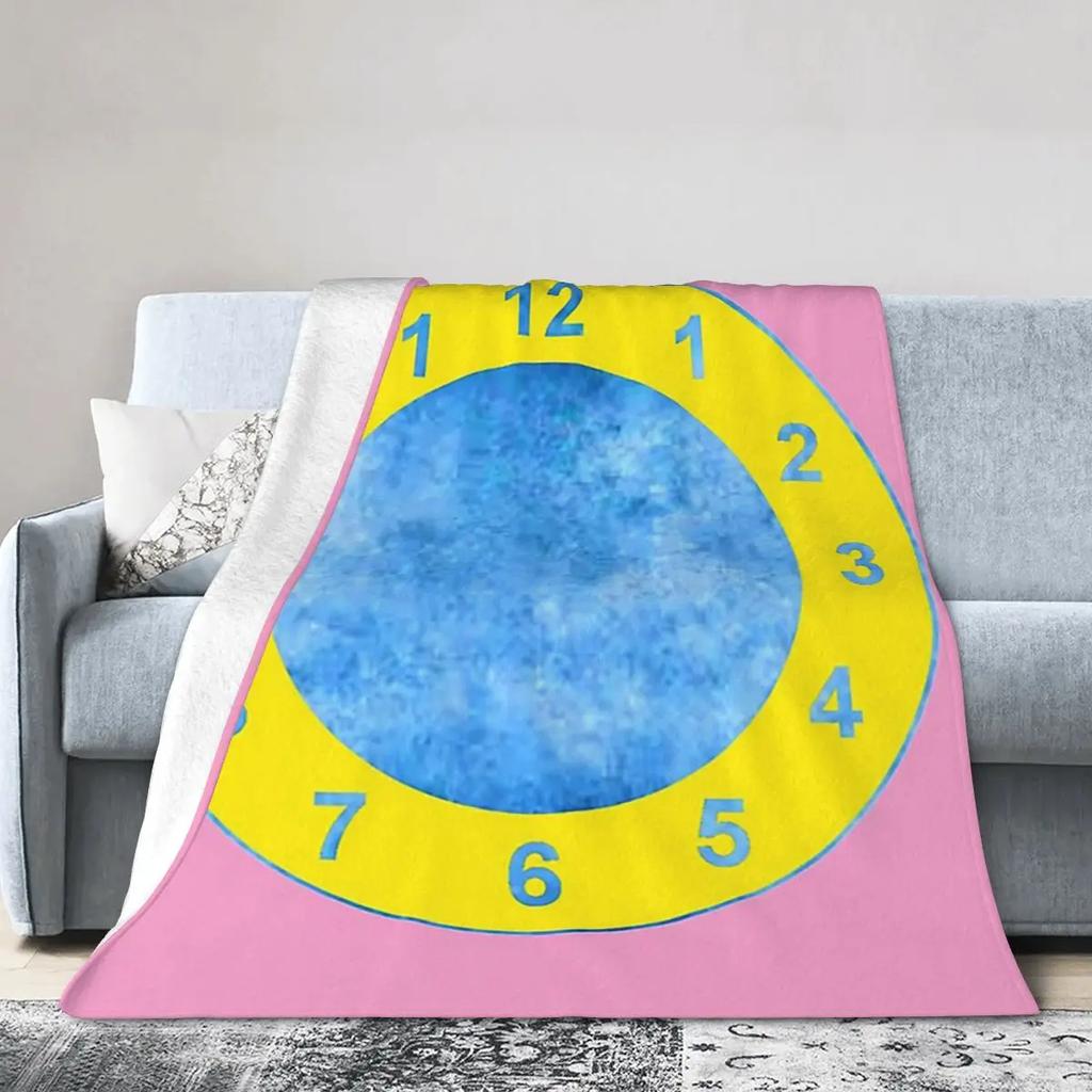 Clock Rug (The Big Comfy Couch) Blankets Soft Warm Flannel Throw Blanket Bedding for Bed Living room Picnic Travel Home Couch