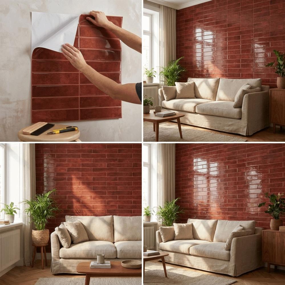 Three-Dimensional Layered Self-adhesive wallpaper Waterproof Wall Stickers RV Interior Decoration