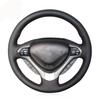 Black Artificial Leather Hand-stitched Car Steering Wheel Cover for Honda Accord Euro 2008-2015 Acura TSX Sport Wagon 2009-2014