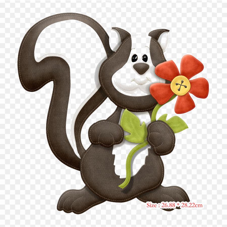 Cartoon Raccoon Skunks Iron On Heat Transfer Printing Vinyl Patches Sticker for Clothes DIY Appliques Washable Patches