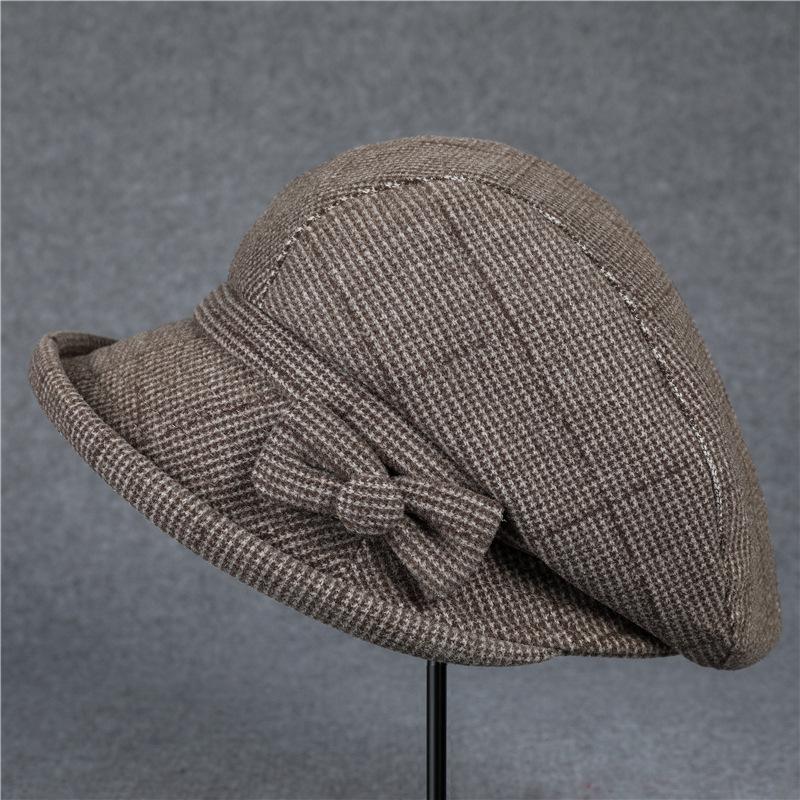 Middle Aged Elderly Bucket Hats Women Duck Tongue Hats Mother's Warm Woolen Hats Grandmother's Basin Hats Spring Autumn Casual Fisherman Hats