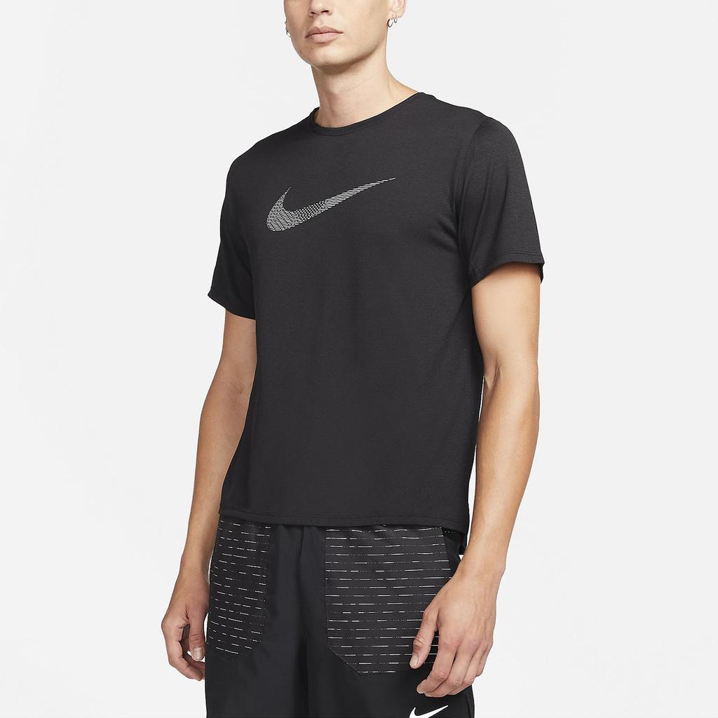 Nike Miler Dri-FIT Run Division Гибридная Простая Футболка с Коротким Рукавом для Бега Мужская Топы DD4781-010