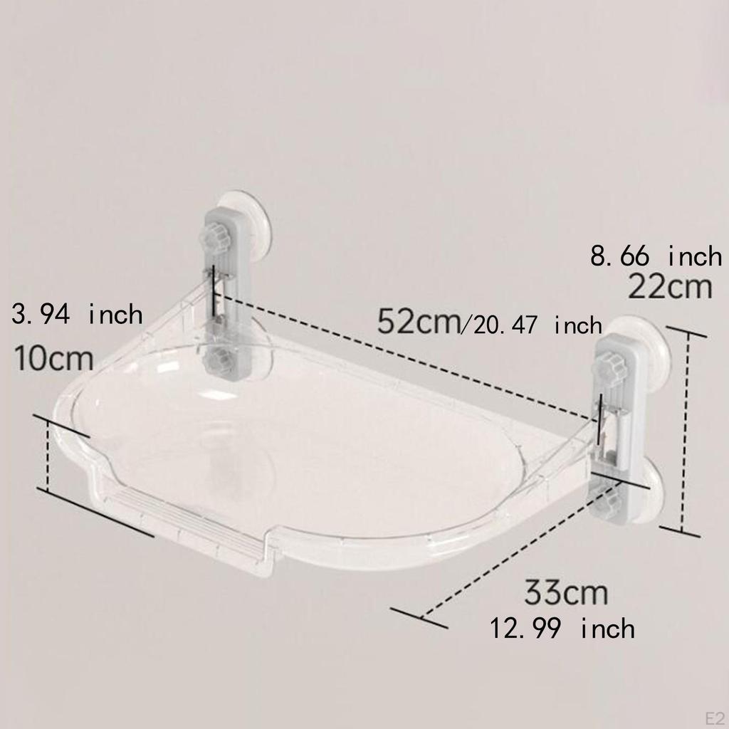 Кровать-лежанка для кошек на присосках для окон для домашних кошек, прозрачная, беспроводная, большая, складная