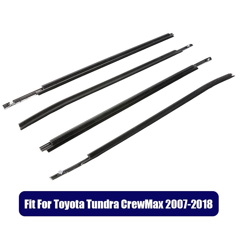 4 шт. уплотнители для стекол дверей и окон автомобиля, водонепроницаемая уплотнительная лента для Toyota Land Cruiser/Prado 2003-2018/Lexus GX470 2003-2009