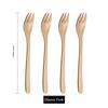 Dinnerware 304 Stainless Steel Dinner Fork 4pcs Cutlery Set Dessert Fork Long Handle Gold Black Fork Set for Family Party