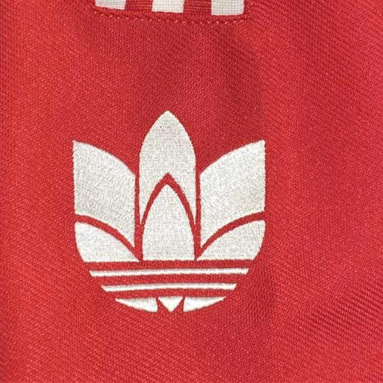 Adidas Оригинальная спортивная стильная куртка из серии «Удобная мягкая дышащая полосатая винтажная куртка с длинным рукавом, мужские куртки красного цвета JL8393