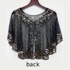 Princess Style Vingate Women's Wedding Lace Shawl Beaded Sequin Evening Cape Wedding Prom Performance