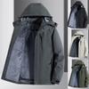 Winter Fleece-lined Jacket Men's Fleece-lined Thickened Outdoor Mountaineering Jacket Windproof and Waterproof Mountaineering Jacket
