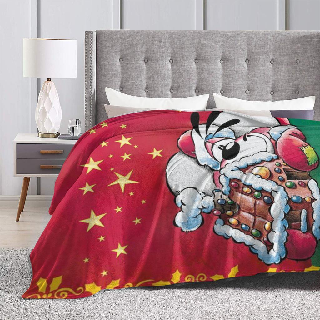 Christmas Diddl Blankets Quality Warm Soft Bedding Throws Winter Kids Living Room Funny Bedspread