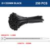 Wholesale Self-locking Plastic Nylon Cable Tie Black 5*200mm Cable Tie Fastening Ring 8*400mm Large Cable Tie Zip Wrap Strap Tie