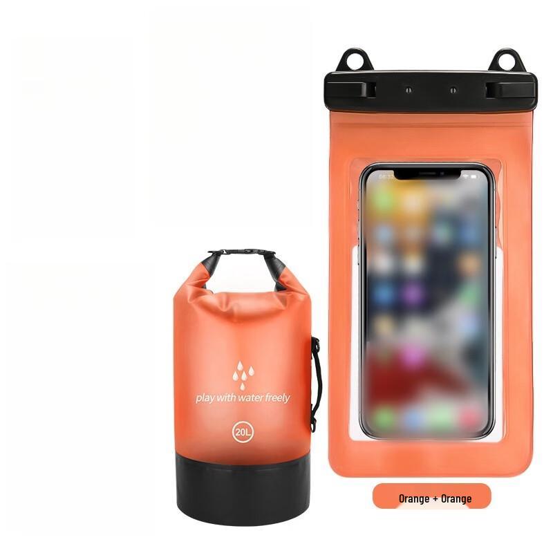 Outdoor 20L Waterproof Dry Bag with Phone Pouch