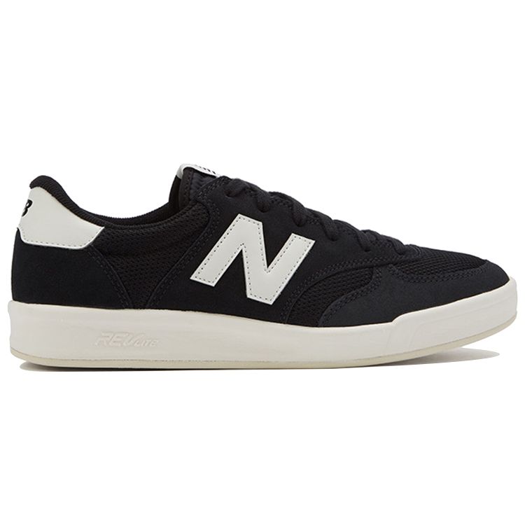 New Balance NB 300 Ткань Двухслойная коровья кожа Повседневная носка Прочные Легкие Дышащие Низкие кеды Унисекс кроссовки Черный Белый CRT300K1