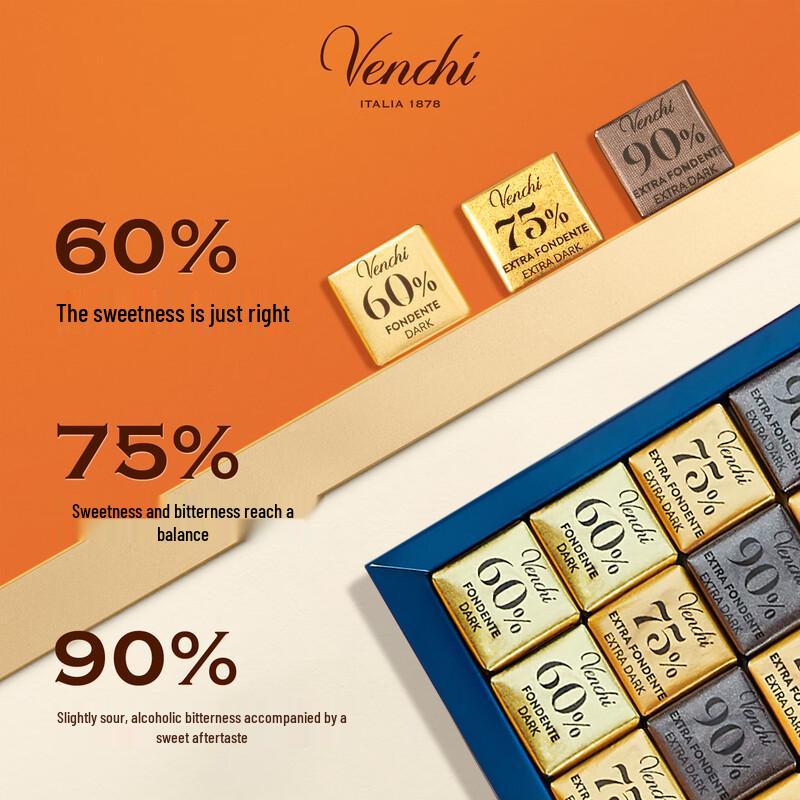 Venchi Dark Chocolate Thin Slices Gift Box