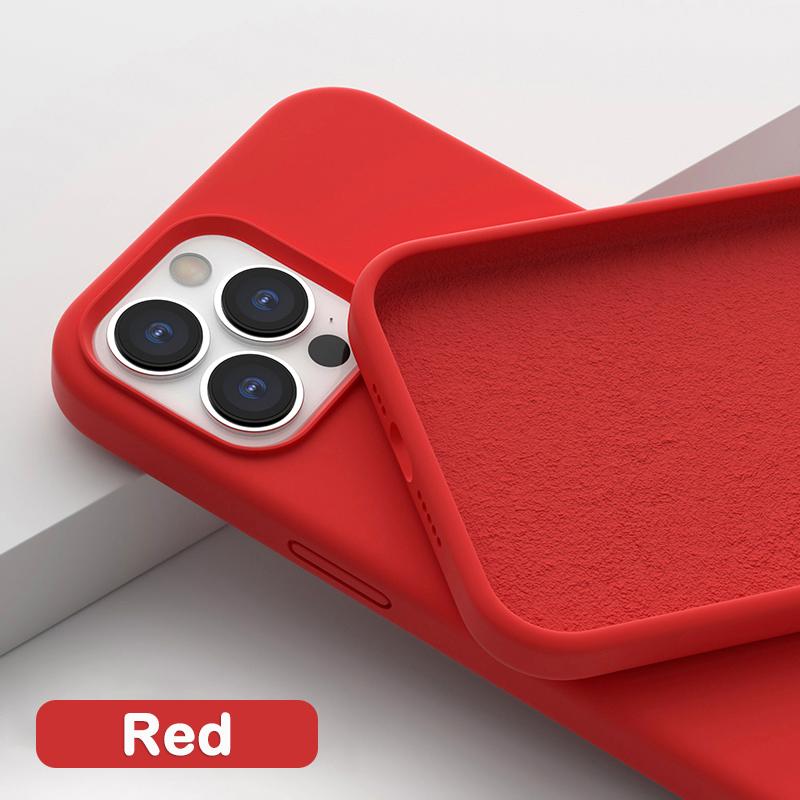 Чехол из жидкого силикона для Apple iPhone 11 13 12 14 Pro Max Mini Чехлы для телефонов 7 8 Plus X XR XS Max Мягкое покрытие Аксессуары