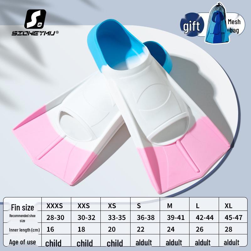Professional Silicone Swimming Fins for Children and Adults - Diving Frog Shoes and Training Equipment