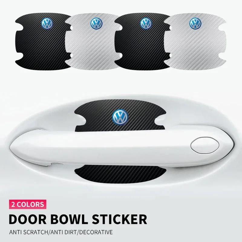 B6 2025 Hot For Volkswagen Car Door Bowl Handle Protector Film Stickers Accessories For Volkswagen GTI R-Line R Polo Golf T5 Pas