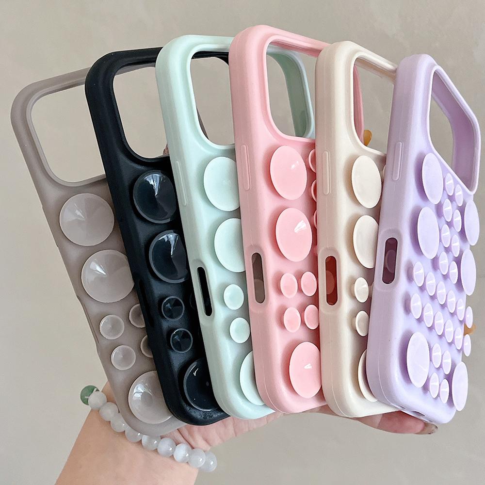 Мягкие силиконовые чехлы-присоски для For Iphone 17pro 17 16 1 14 13 Pro Max Милый креативный держатель Ударопрочный чехол для телефона Capa