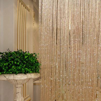 2x1M Блестящая Занавеска из Нитей для Двери Проход Окно Спальня Гостиная Разделитель Жалюзи Бахрома Панель Свадебная Вечеринка Подвесная Декоративная Кисточка Экран