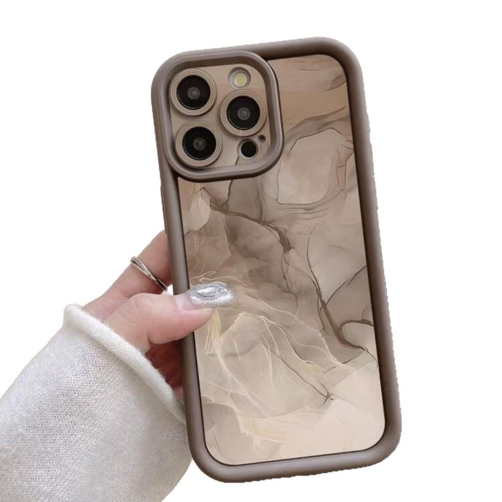 Кофейный цветной чехол для iPhone 17/17 Pro Max для внешней торговли (Также подходит для iPhone 12/13/14 Pro)