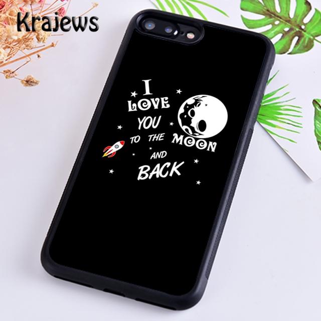Krajews I Love You To The Moon And Back Soft Phone Case Cover For iPhone 17 Air 16 15 14 plus 11 12 13 pro max Fundas