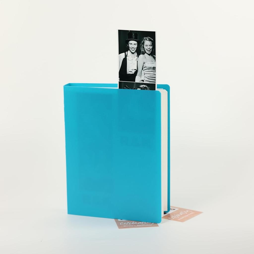 Photo Booth Photo Album - For Wedding or Party- Holds 120 Photobooth 2x6 Photo Strips - Slide In (WHITE)