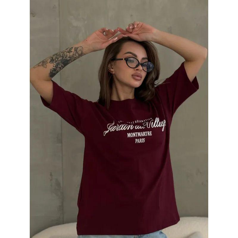 Fashion Style New Arrival Loose Casual Print Letter Cotton T-shirt Loose Printed Cotton T-shirt