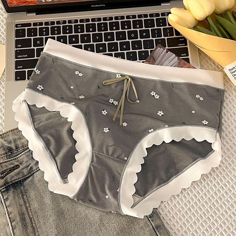 Mid-waist Briefs Women's Panties Comfortable Breathable Underwear for Women