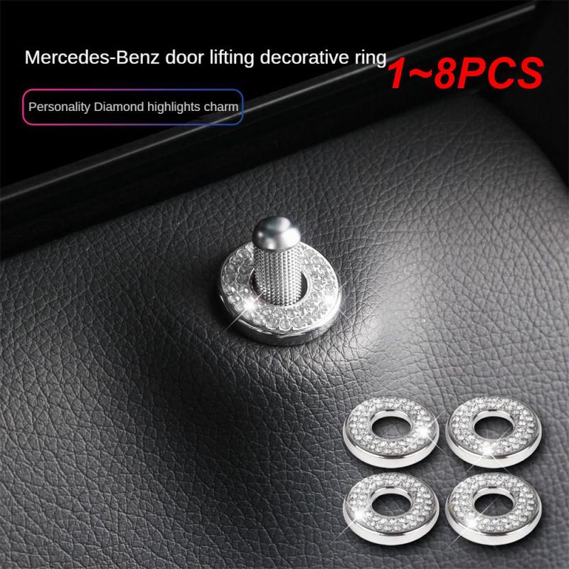 1~8 шт. Внутренняя отделка для дверного подъемника, блестящая для Mercedes-Benz, внутренняя крышка дверного замка, декоративная крышка дверного болта