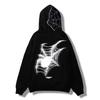 Y2K Толстовка с капюшоном Уличная одежда Готика Y2k Толстовки с капюшоном Повседневная свободная одежда в стиле хип-хоп в стиле гранж в стиле гранж для мужчин и женщин Графическая одежда Топы