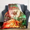 Liverpool Personalized Text Blanket Gift Customizable Blanket Ultra-Soft Perfect for Picnics Chair Office Chair Sofa for All Occasions