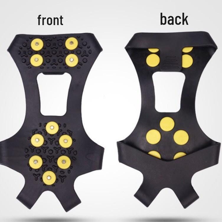 Черные силиконовые ледоступы для скалолазания на открытом воздухе - Противоскользящие, Высокоэластичные зимние чехлы для обуви