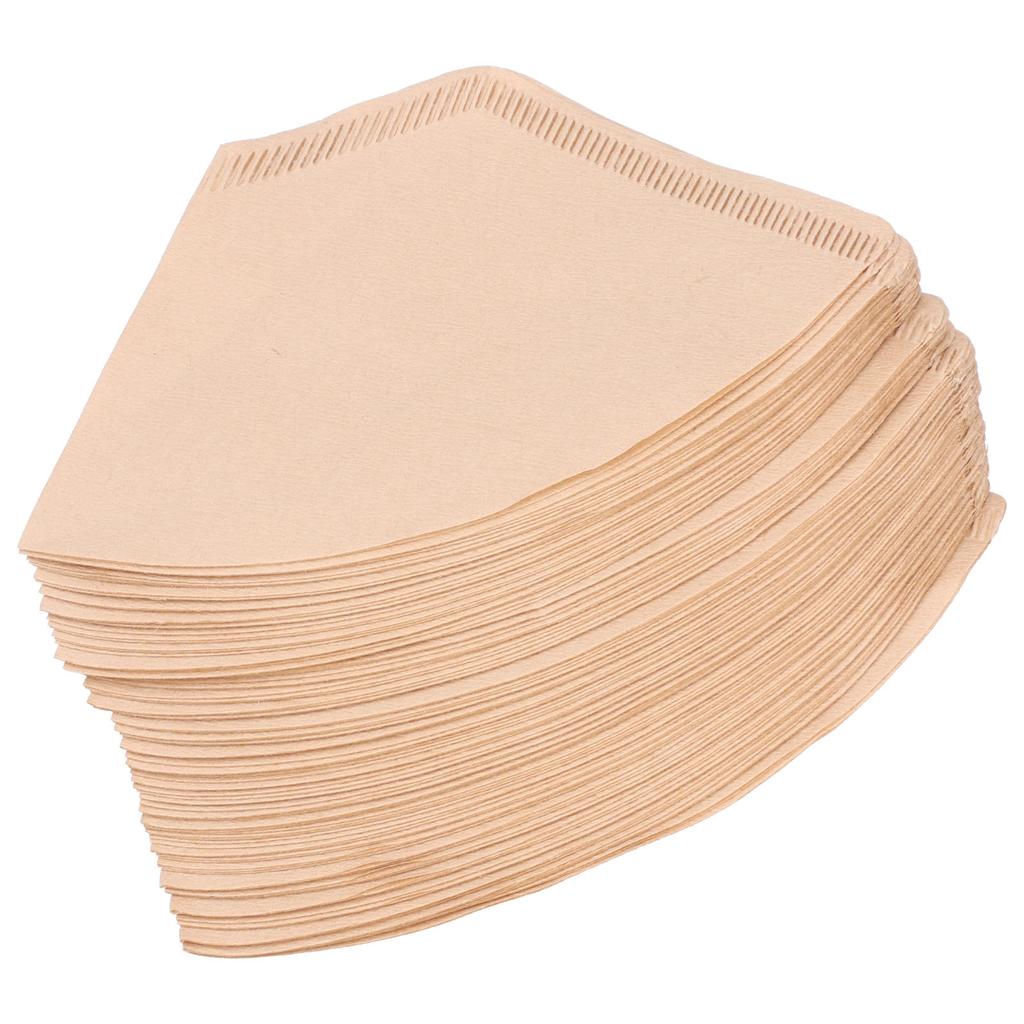100Pcs/Bag Fan Shaped Coffee Filter Paper Wood Pulp Filter Paper Coffee Making Accessory