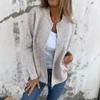 Autumn and Winter Women's Casual Zip Solid Colour Jacket