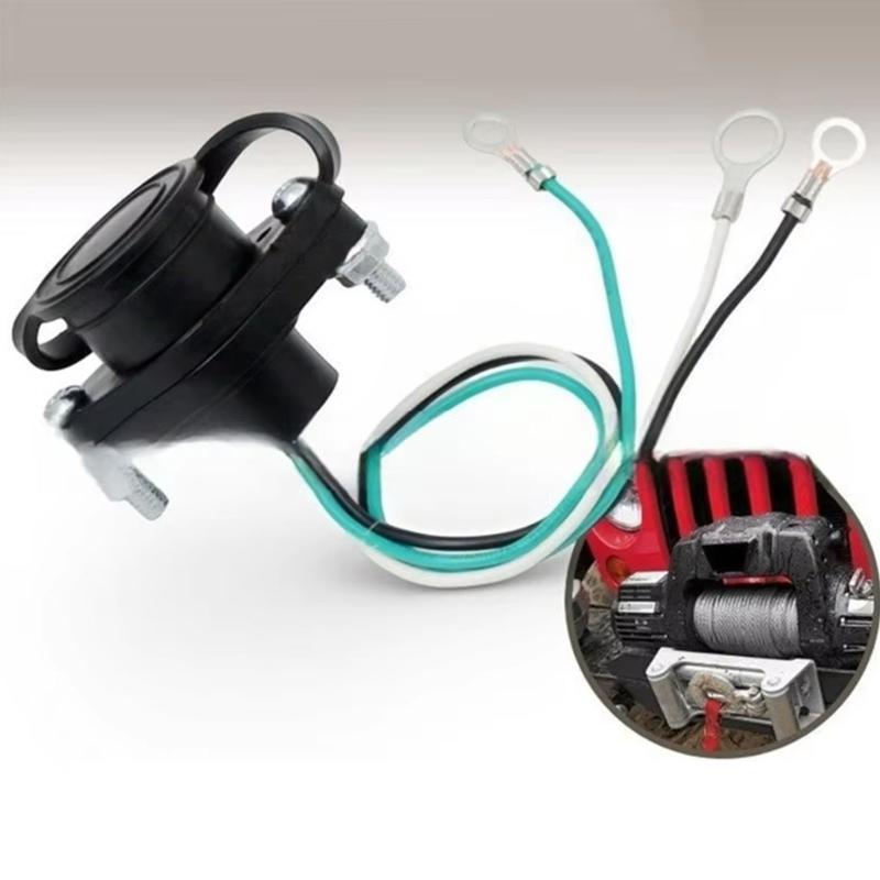 Разъем пульта управления лебедкой с проводом, три клеммных вывода и socket-крышка на шнурке 16296 для 12-вольтовой трехпроводной системы управления лебедкой