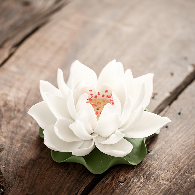 Керамическая печь для благовоний Lotus, держатель для благовоний из нити, точка ароматизации, благовония из сандалового дерева, украшение для дома Chenxiang