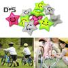 10Pcs Bicycle Spoke Clip Reflective Colorful Smiling Five-pointed Star Decoration Clip Road Mountain Bike Wheel Hub Spoke Decorative Clamp Bike