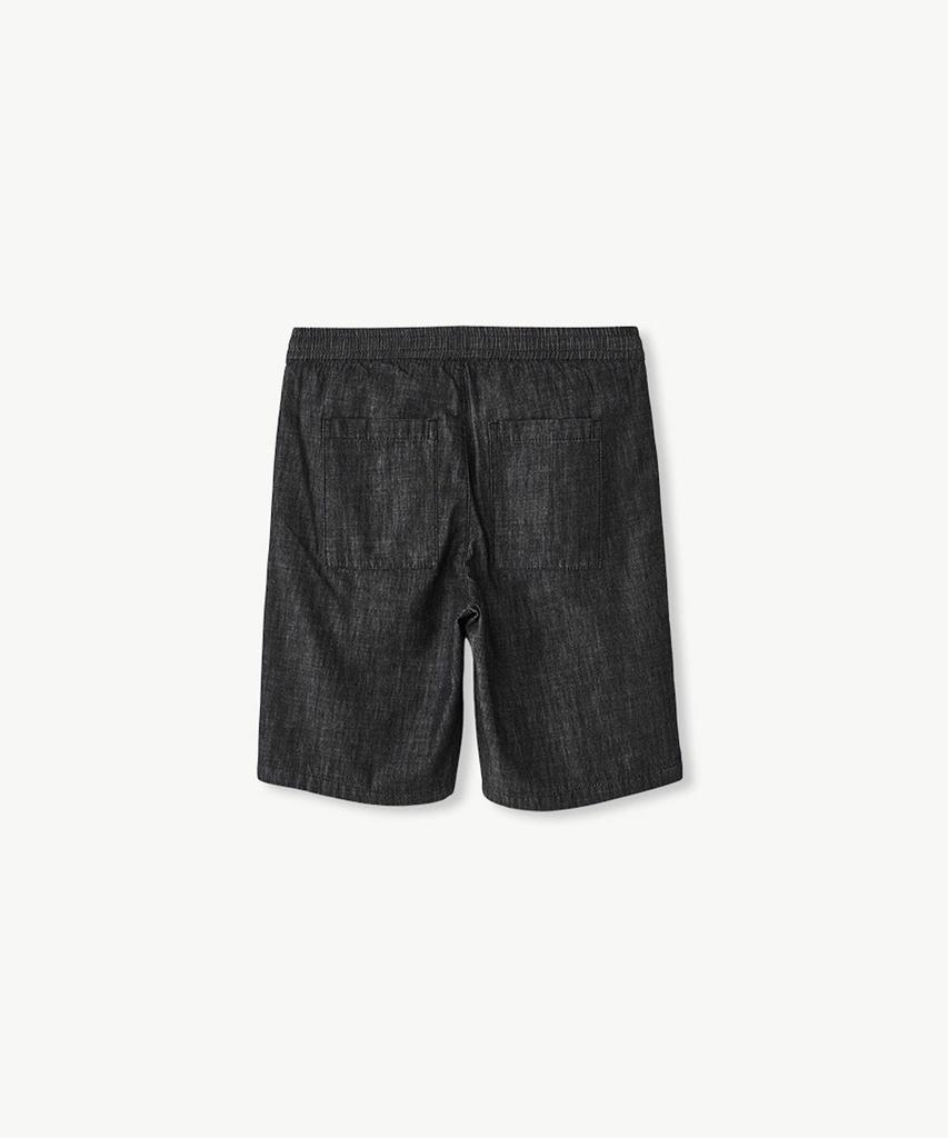 STCO Diems Denim Elastic Waist Set-Up Half Pants Charcoal (Wide Fit)_Ldmvb05Wsc