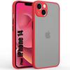 Protective Case - PROSHOP - for iPhone 14 - Matte Red Silicone - Shockproof - Reinforced Edges