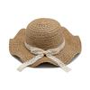 Summer little girl big eaves sunshade straw hat female treasure summer princess beach sun protection sun fisherman children's hat bag