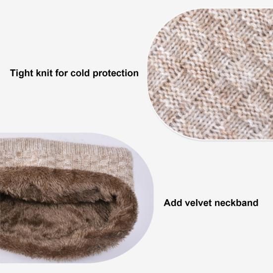 2 шт./комплект женский зимний шарф шапка комплект толстый вязаный теплый противоскользящий