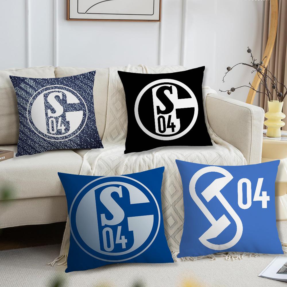 Football Club S-Schalke 04 Pillow Case For Sofa Bedside Table Bedroom Backrest Living Office Cushion Printed Square Multiple