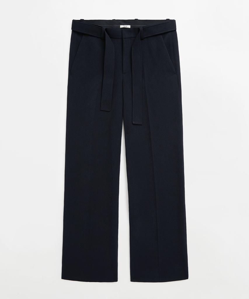 LMOOD Porto Belted Slacks Dark Navy