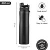 800ml Duo Sport Stainless Steel Water Bottle | ISI Certified Made in India | Double Wall Vacuum Insulated Flask | for Office, School, Gym & Travel