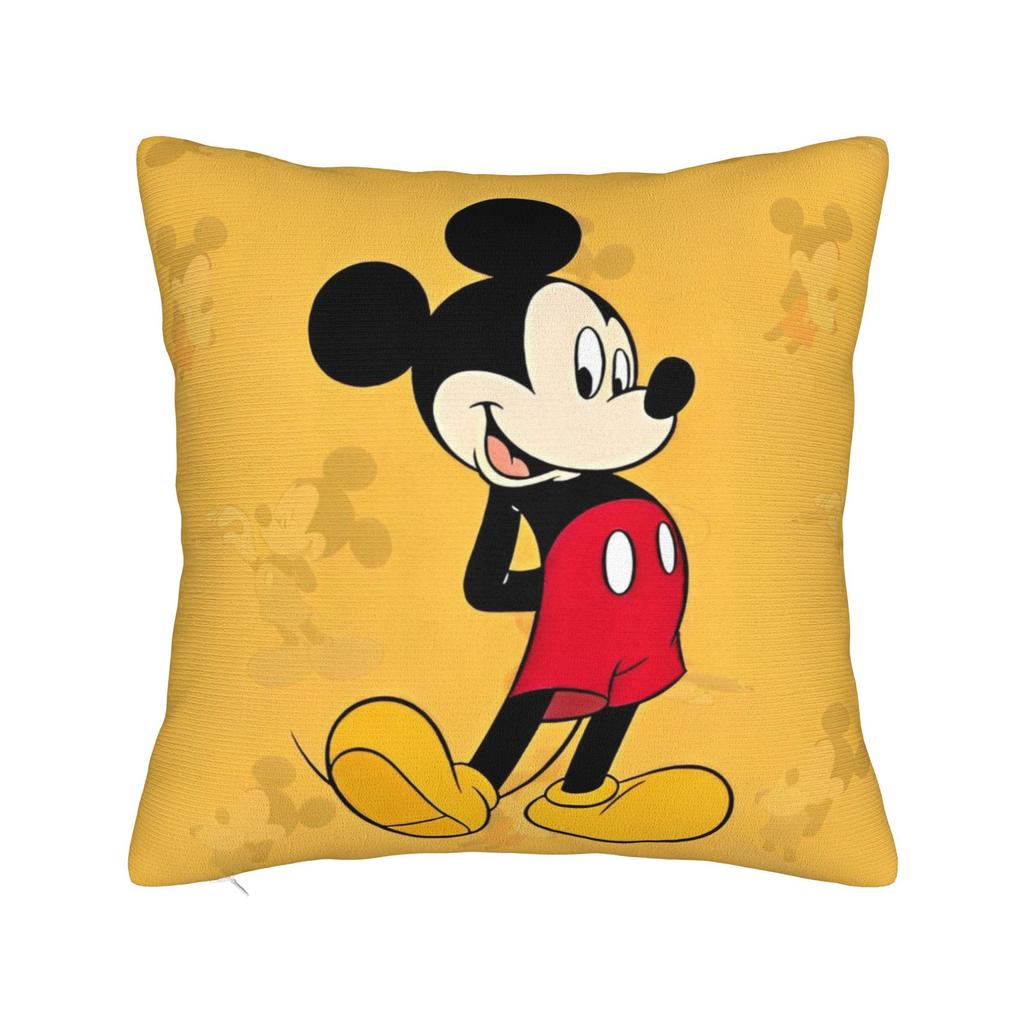 Mickey Cartoon Pillowcase Polyester Cushion Cover Decor Pillow Case Cover Home Square 45X45cm