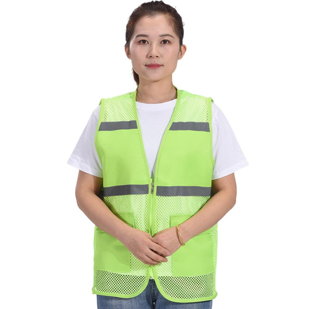 Mesh Safety Vest Sleeveless Style See-through Vest Men Women V-neck Vest  Summer Season