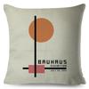 Nordic Polyester Throw Pillow Case for Sofa Minimalist Color Block Double Print Cushion Cover Decor Bauhaus Modern Pillowcase