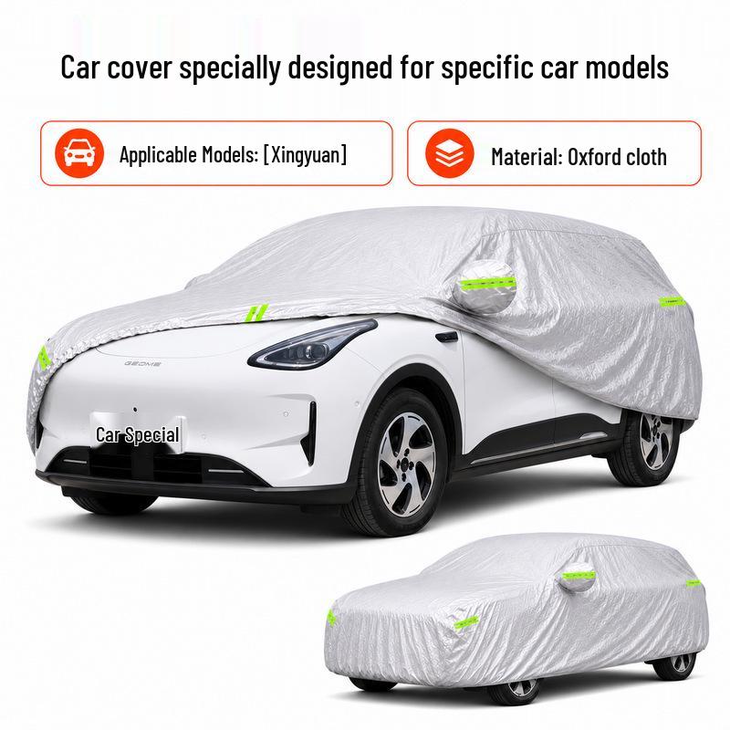 Водонепроницаемый чехол для автомобиля Geely Xingyuan от солнца: Всесезонный, Теплоизолирующий, Оксфордская ткань