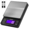 BOMATA Digital Kitchen Scale, 0.1g Increments, 5kg Capacity, Full-Field View, Backlit Screen, Gapless Panel, Touch-Sensitive Buttons, Regional Setting