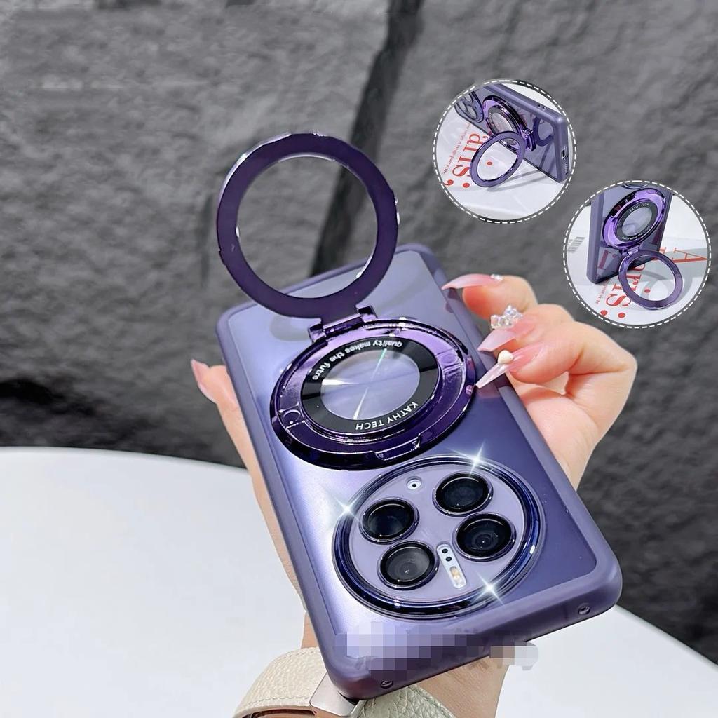 Для OPPO Realme 12 Pro Plus 12+ чехол из прозрачного мягкого ТПУ с кольцевой подставкой, защитная задняя крышка с магнитной линзой, чехол для Realme12 11Pro Plus 10 9i Shell