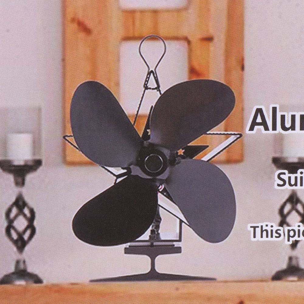 Ecofan 4 Blades Airflow Heat Power Stove Top Fan Log Burning Heat Distribution For Wood Burner